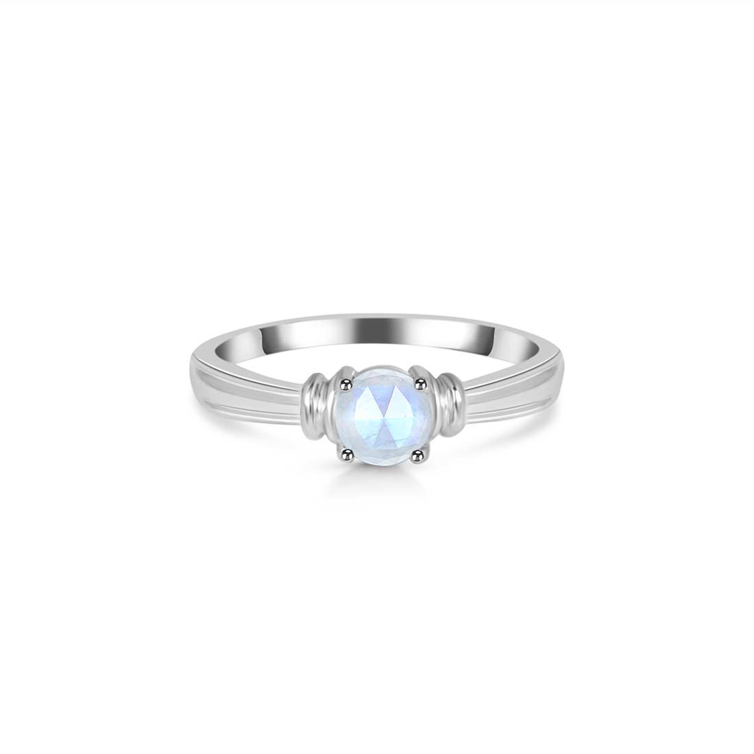 Moonstone Rose Cut Ring-(RBM-SR-1643.)